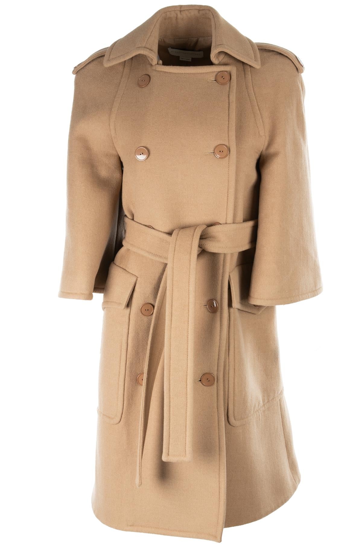 STELLA MCCARTNEY TAN CAMEL AND WOOL COAT IT 38 UK 6