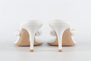 GIANVITO ROSSI WHITE LEATHER THONG SANDALS EU 39 UK 6 US 9