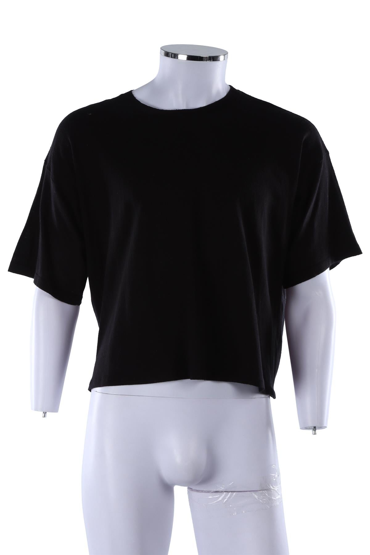 BLACK MEN'S COTTON T-SHIRT