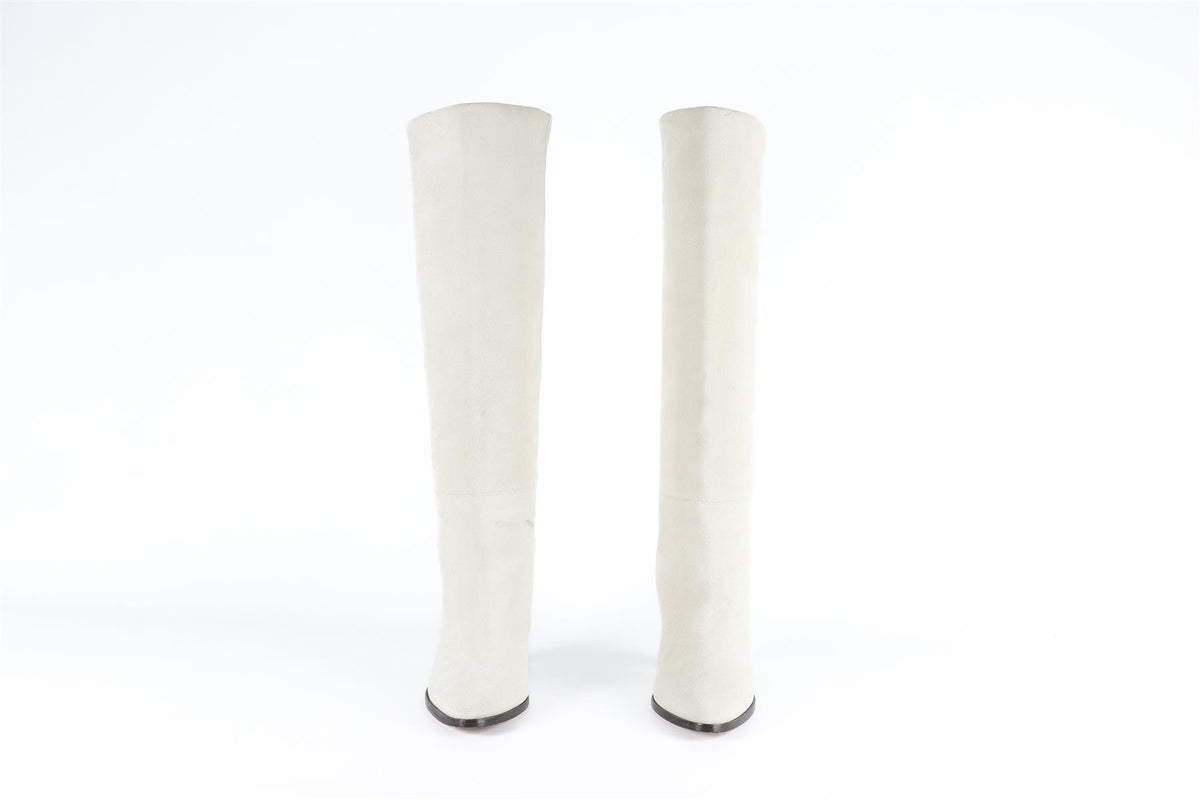 ISABEL MARANT ECRU SUEDE KNEE HIGH BOOTS EU 39 UK 6 US 9