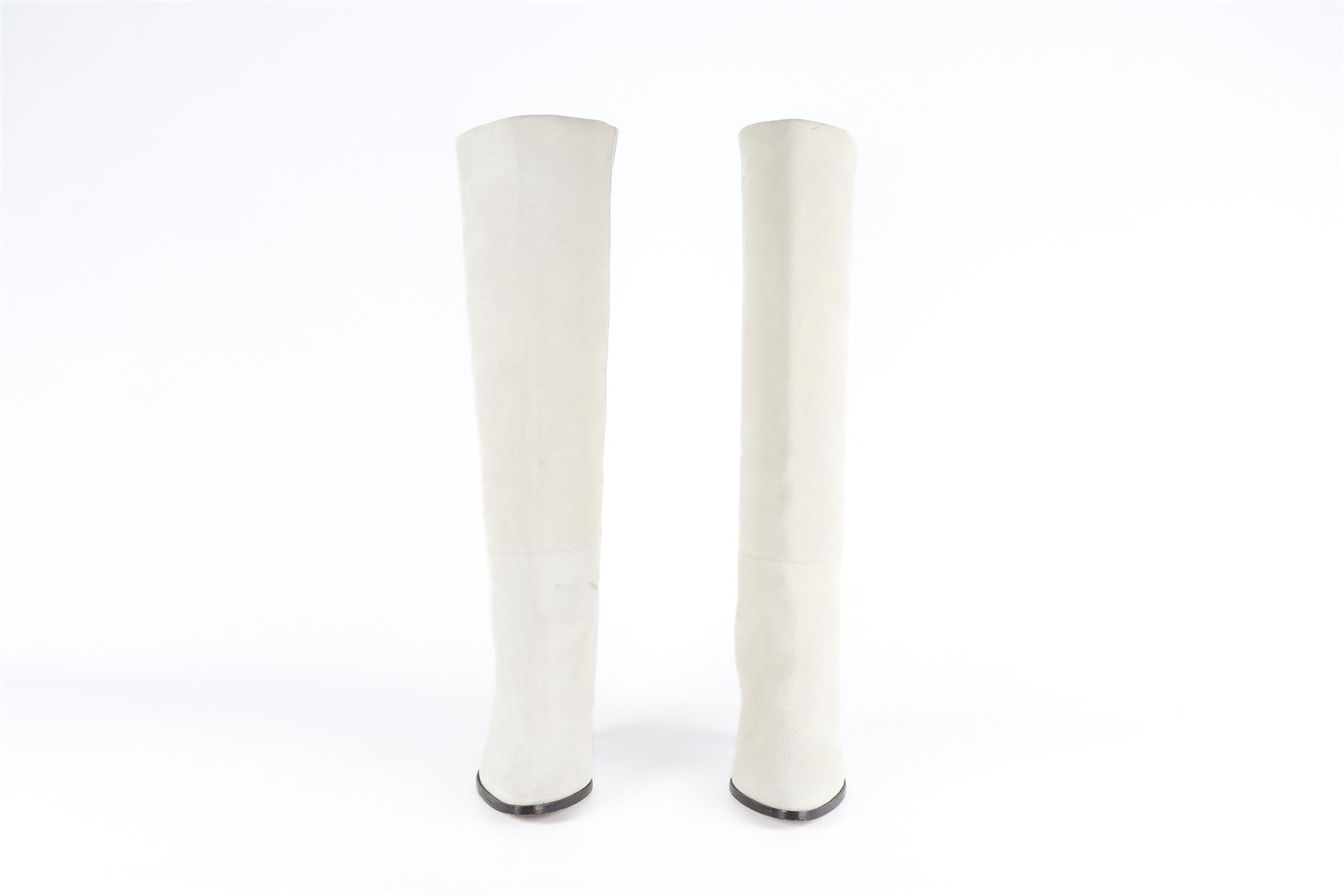 ISABEL MARANT ECRU SUEDE KNEE HIGH BOOTS EU 39 UK 6 US 9