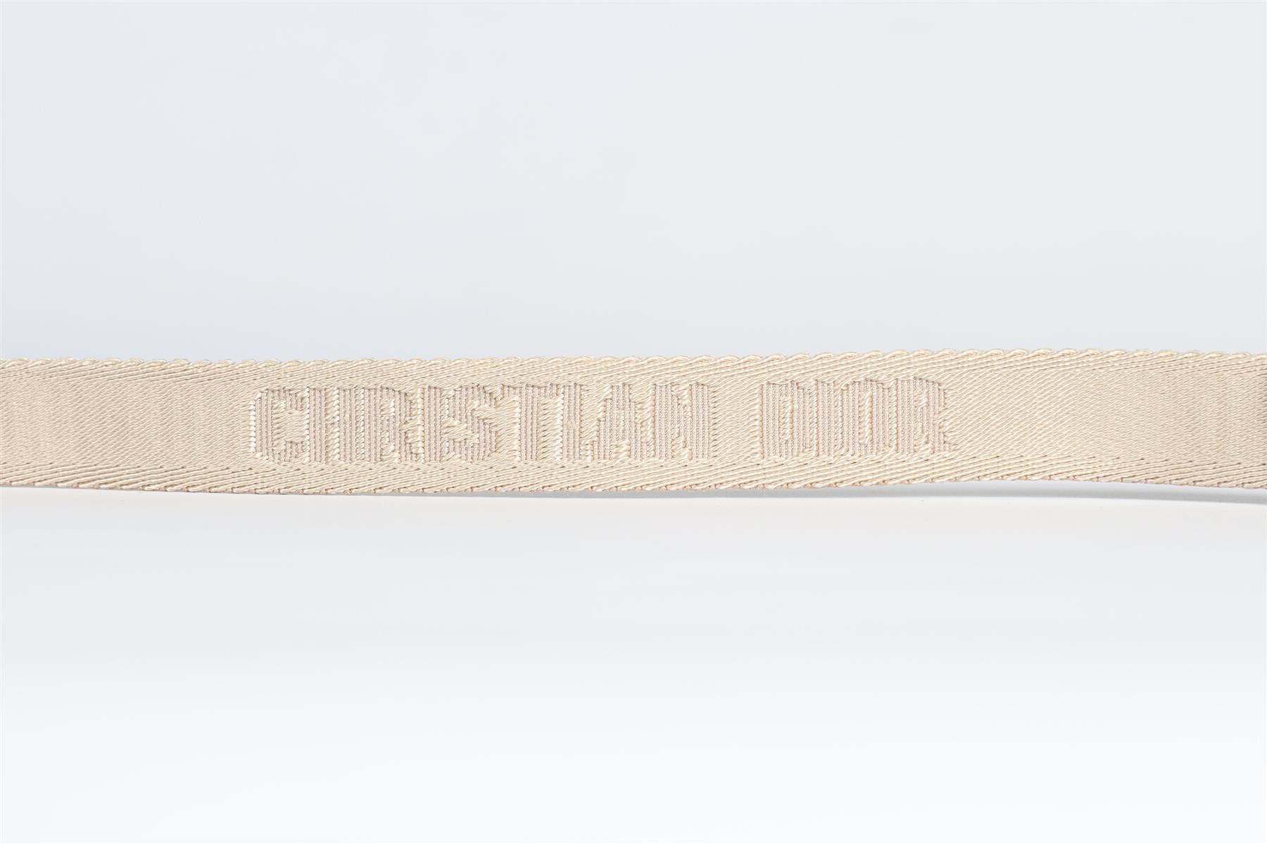 CHRISTIAN DIOR BEIGE CD FABRIC WAIST BELT ONE SIZE