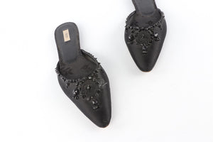 PRADA BLACK SATIN FLATS EU 39 UK 6 US 9