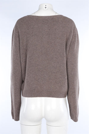 REFORMATION BROWN CASHMERE CARDIGAN XLARGE