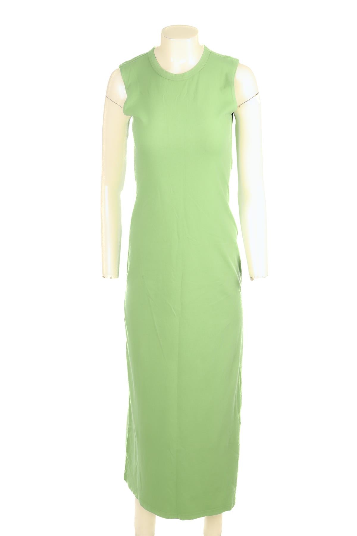 LESET GREEN COTTON MAXI DRESS XSMALL