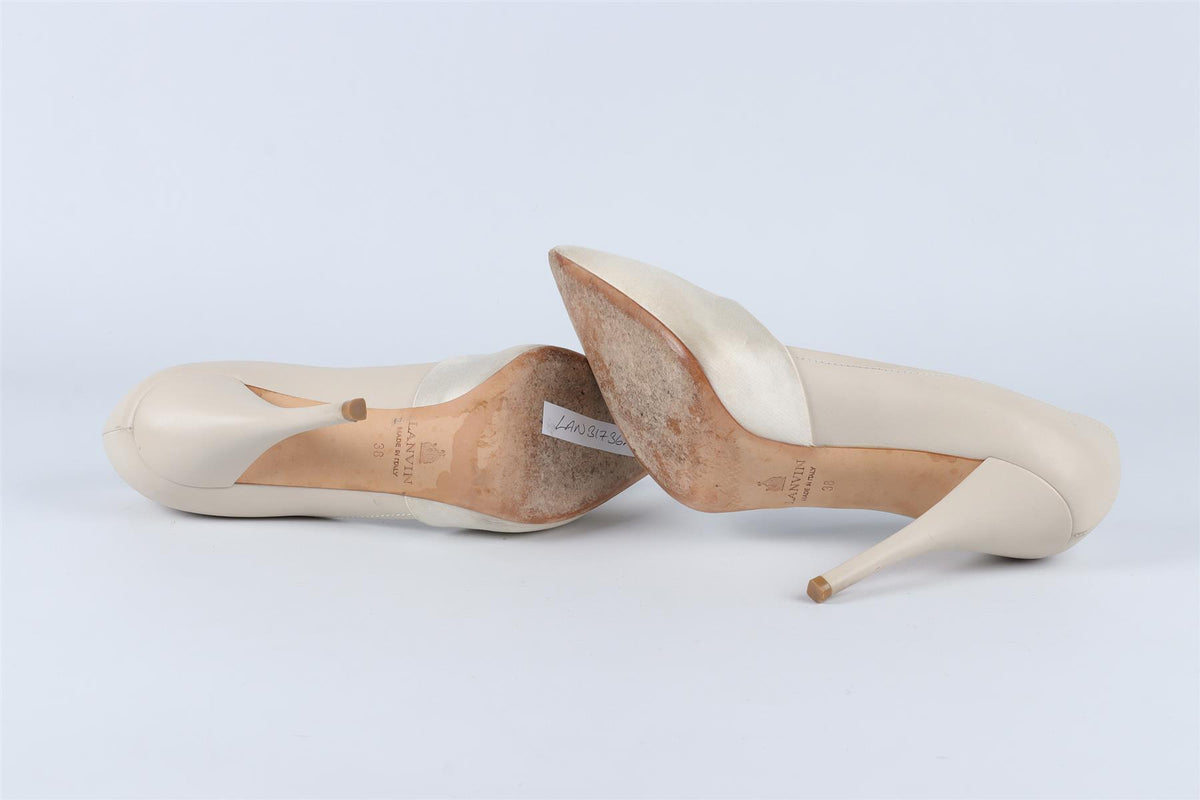 LANVIN CREAM LEATHER PUMPS EU 38 UK 5 US 8
