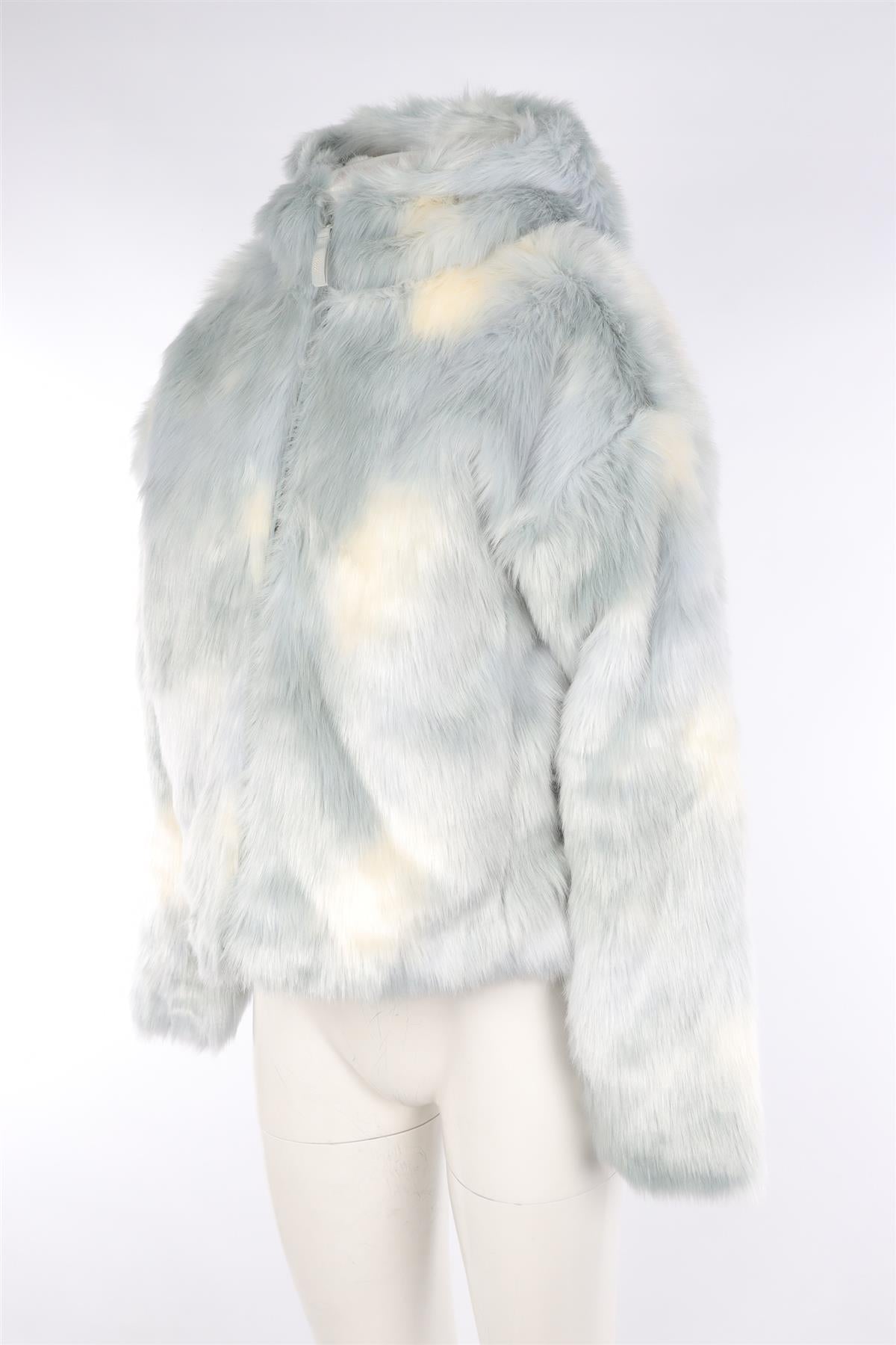 KITH BLUE COTTON FAUX FUR JACKET SMALL