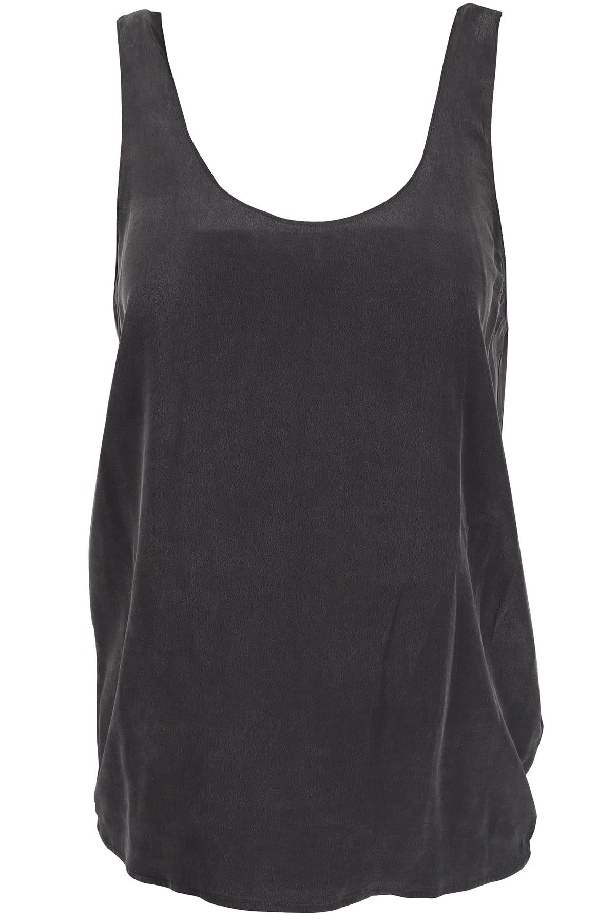 EQUIPMENT BLACK SILK TOP XSMALL