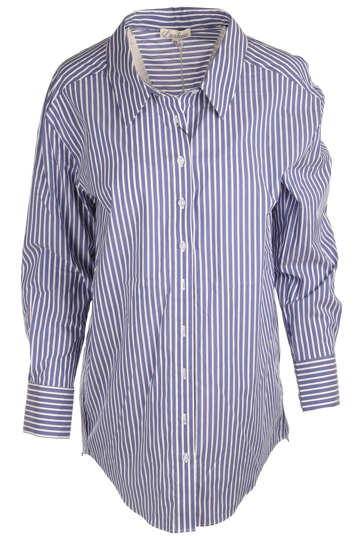 L'ACADEMIE BLUE COTTON SHIRT XSMALL