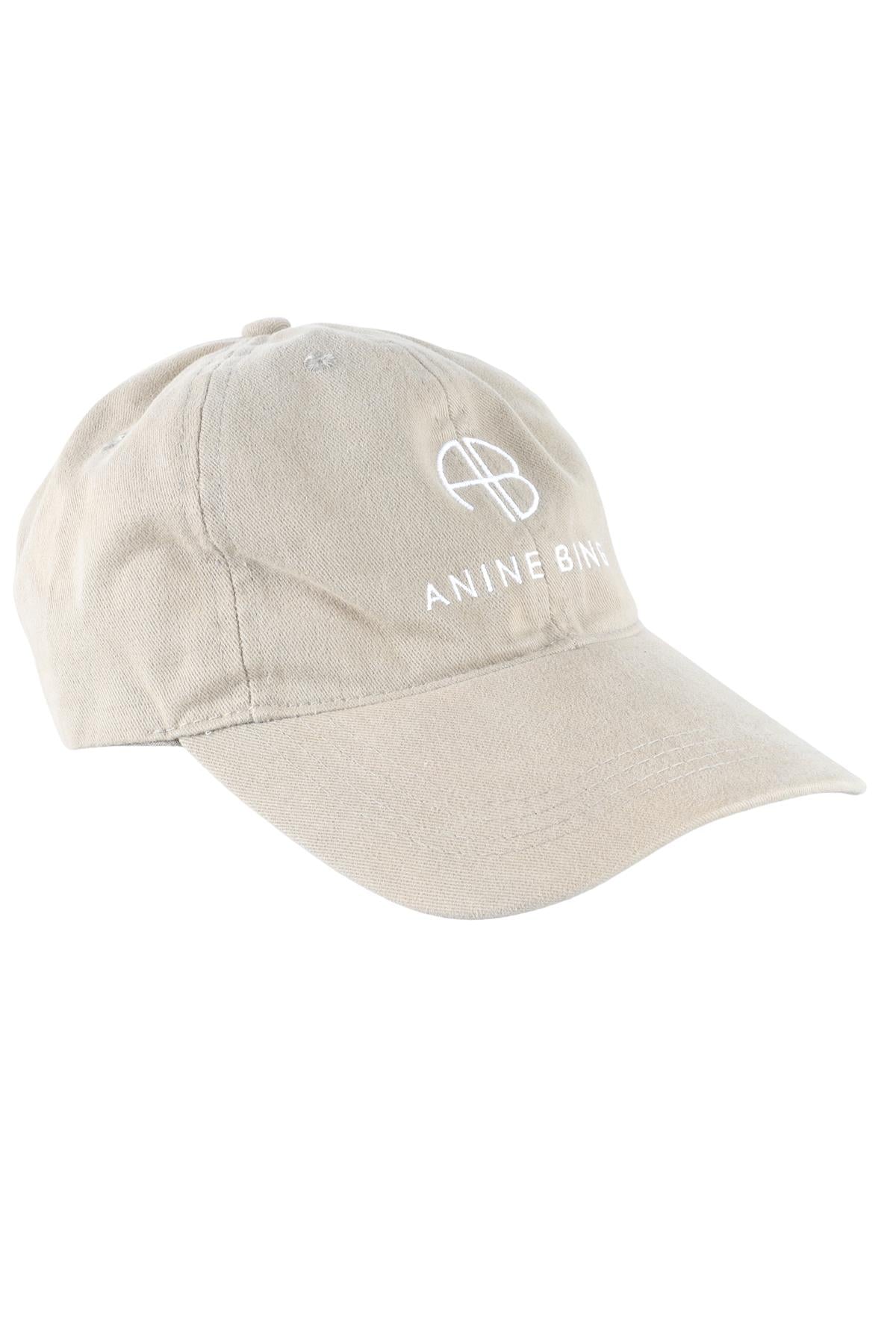 ANINE BING KHAKI COTTON BASEBALL CAP ONE SIZE