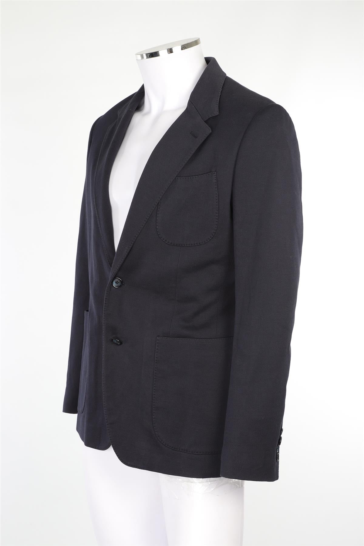 DOLCE & GABBANA NAVY MEN'S COTTON BLAZER IT 50 UK 40