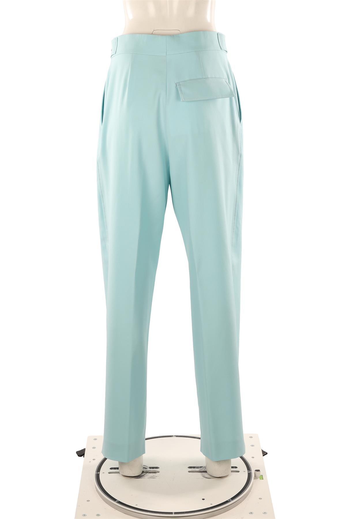 BOTTEGA VENETA BLUE WOOL STRAIGHT LEG PANTS IT 40 UK 8