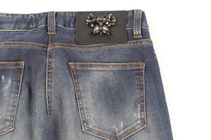 PHILIPP PLEIN BLUE DENIM TAPERED JEANS W25 UK 6/8