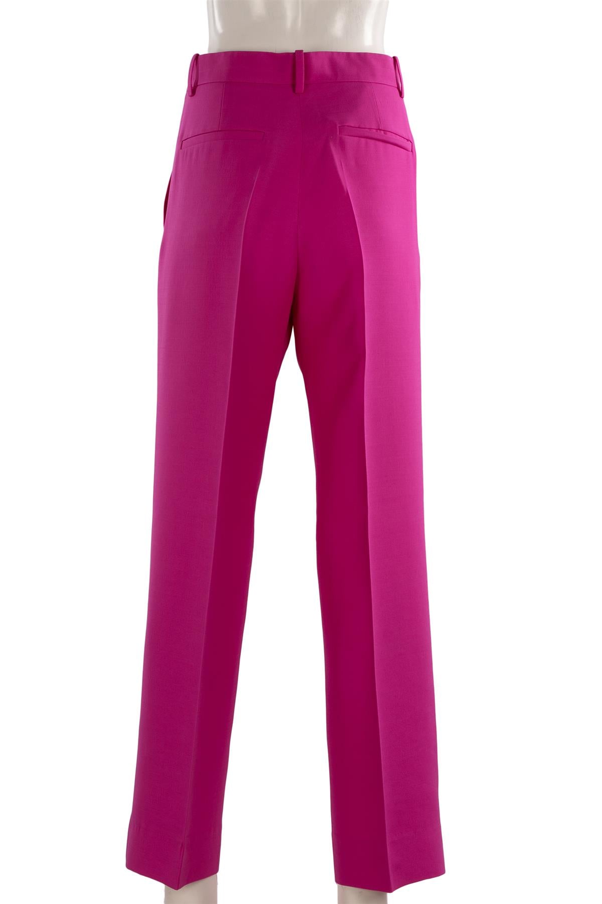 VALENTINO PINK WOOL WIDE LEG PANTS IT 42 UK 10