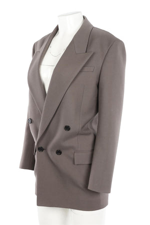 SAINT LAURENT GREY WOOL BLAZER FR 36 UK 8