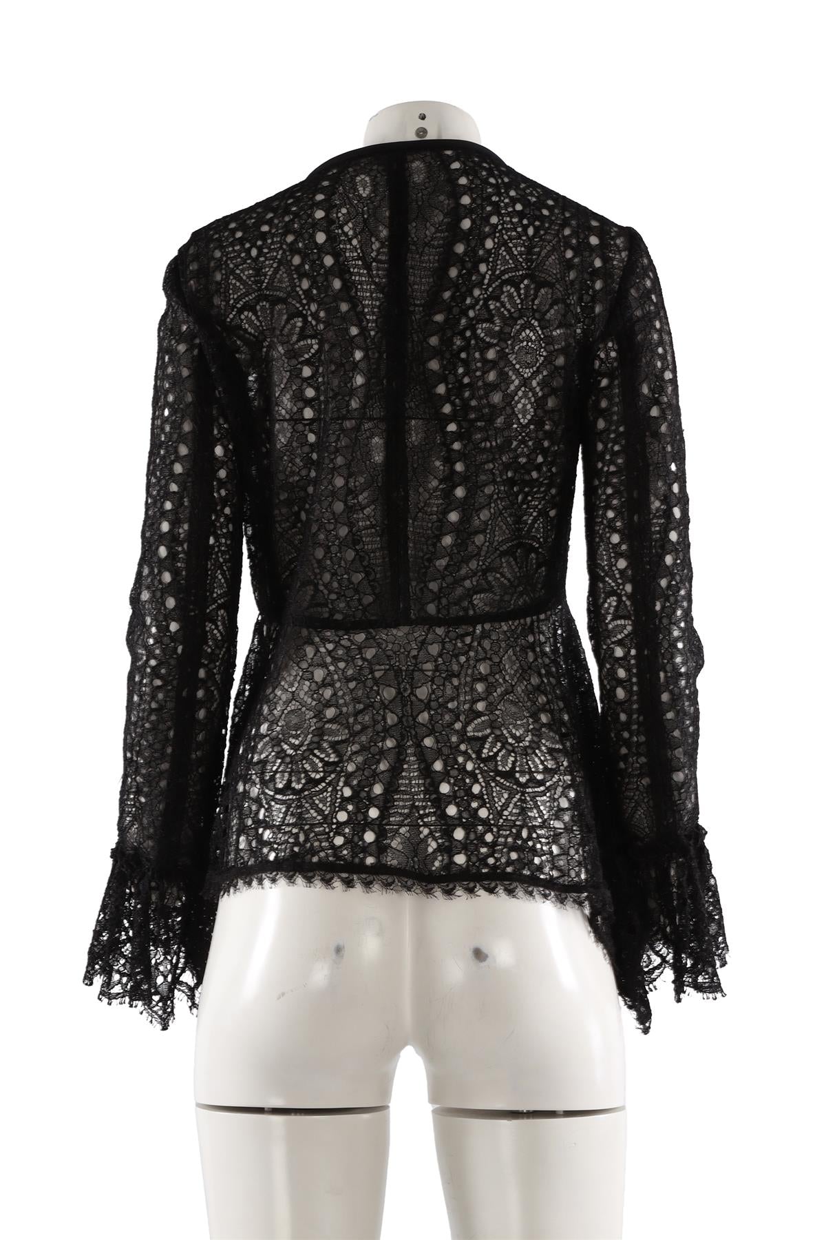 EMILIO PUCCI BLACK LACE JACKET IT 40 UK 8