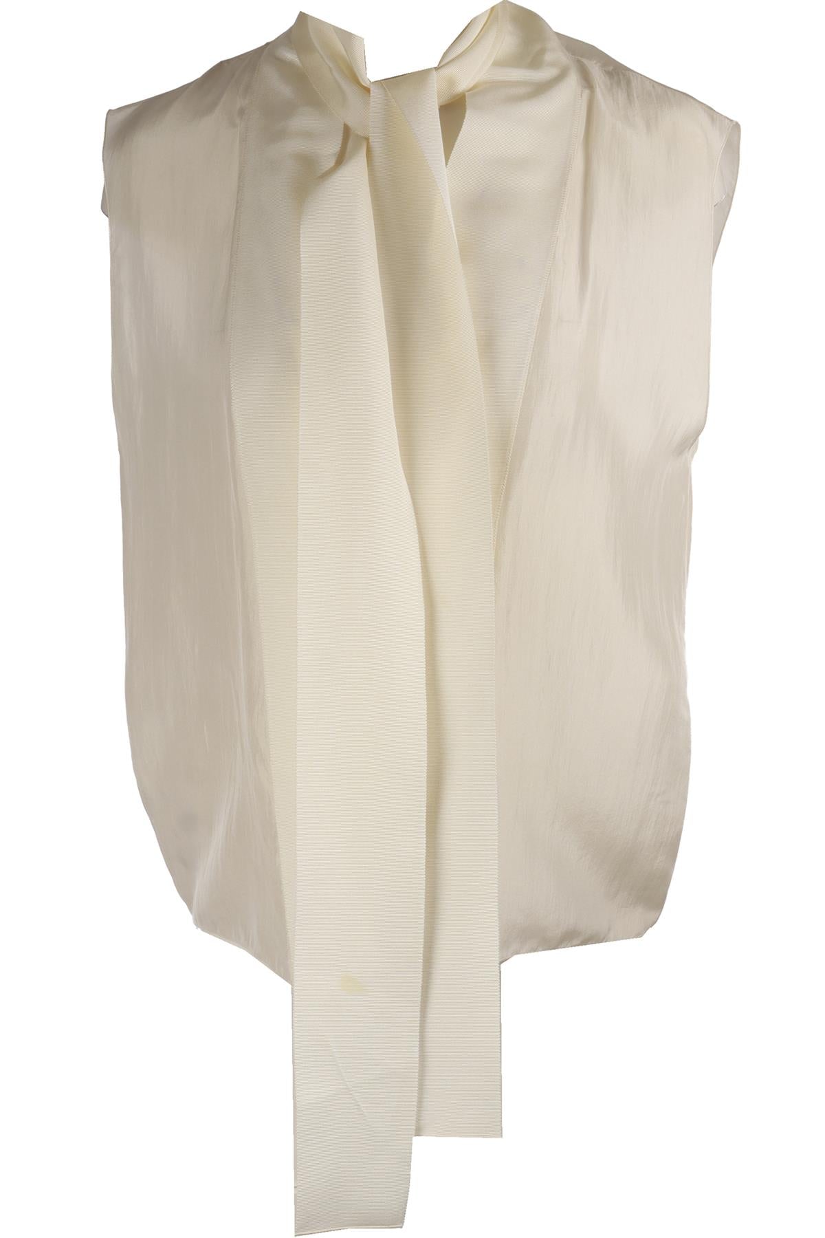 LANVIN ECRU SILK TOP FR 40 UK 12