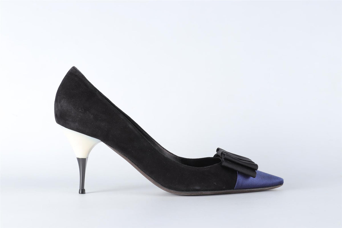 GIAMBATTISTA VALLI BLACK SUEDE PUMPS EU 39.5 UK 6.5 US 9.5
