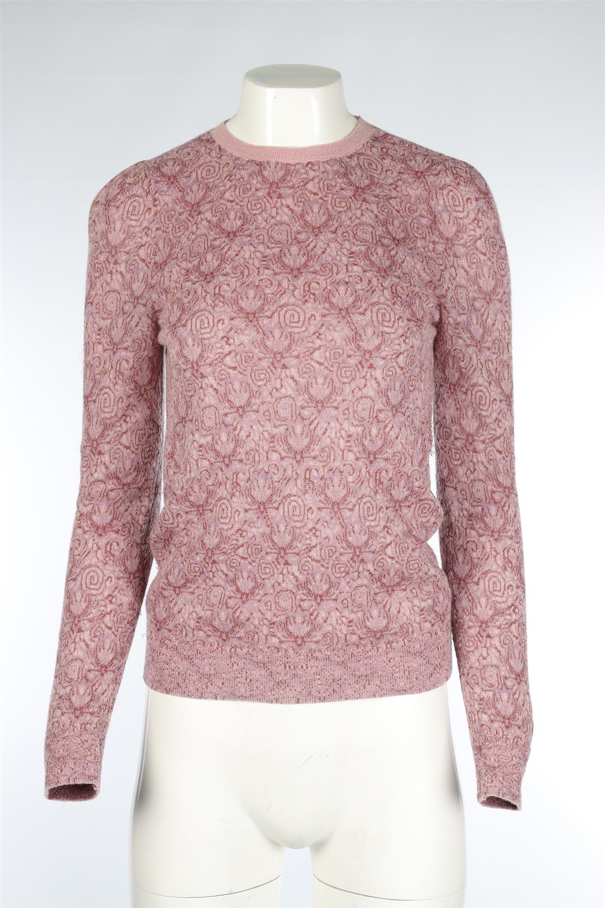 DRIES VAN NOTEN PINK KNIT SWEATER SMALL
