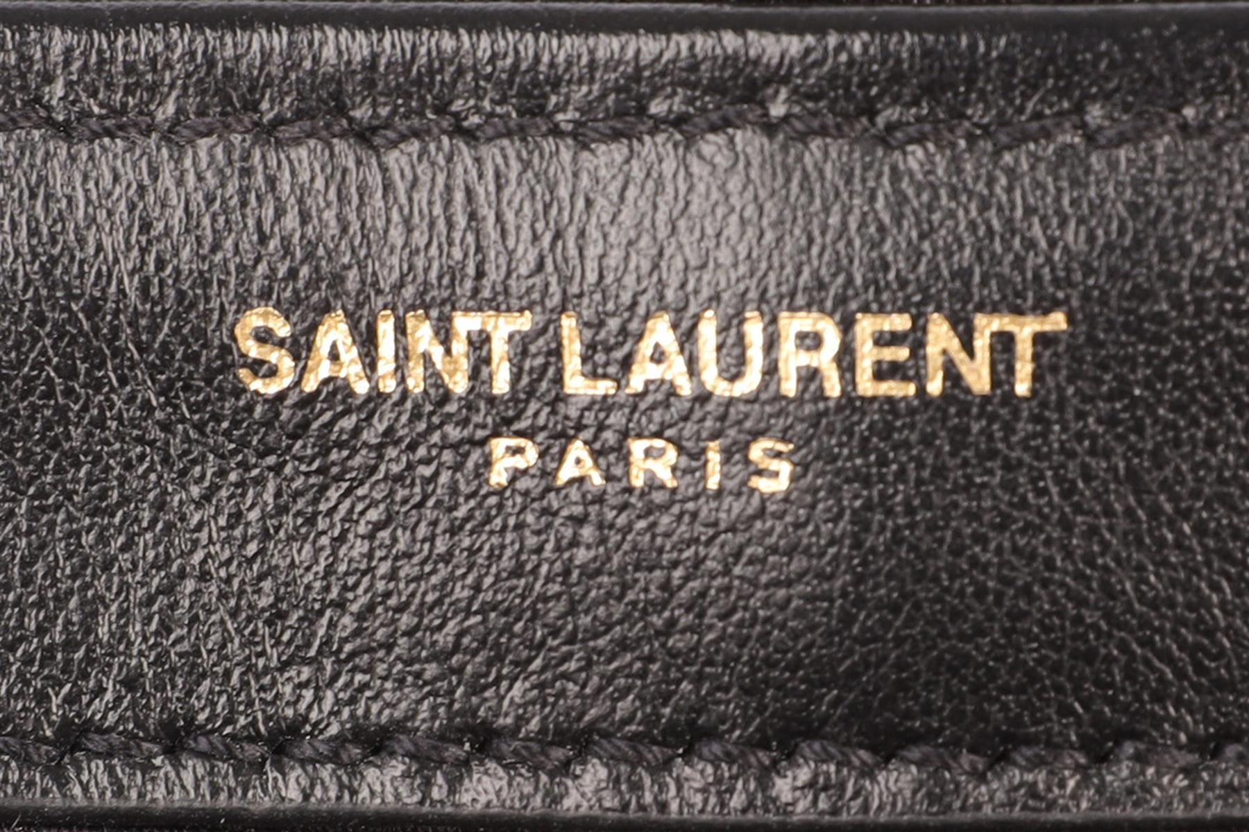 SAINT LAURENT BLACK LOU LOU SMALL VELVET BACKPACK