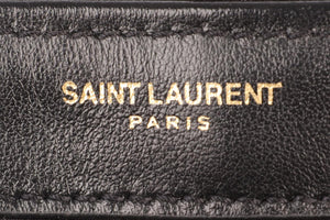 SAINT LAURENT BLACK LOU LOU SMALL VELVET BACKPACK