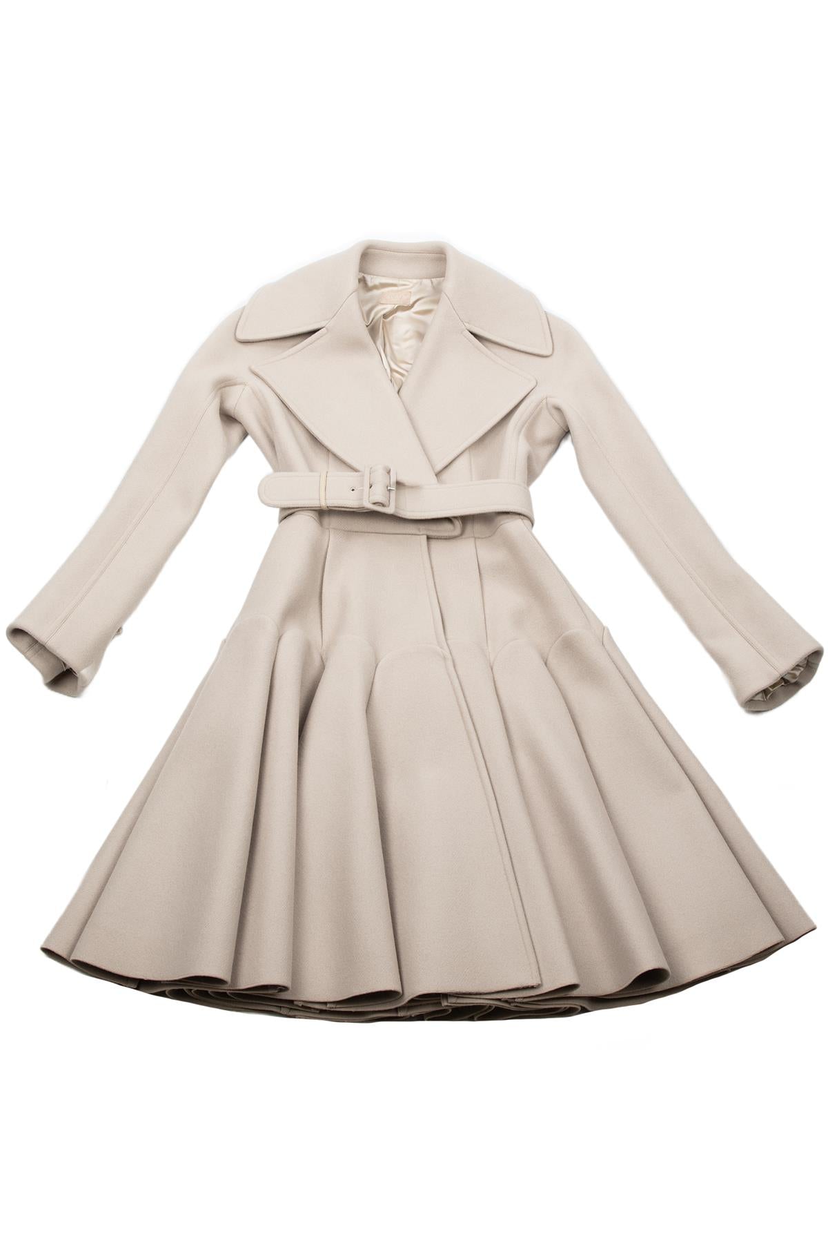 ALAÏA GREY WOOL COAT FR 38 UK 10