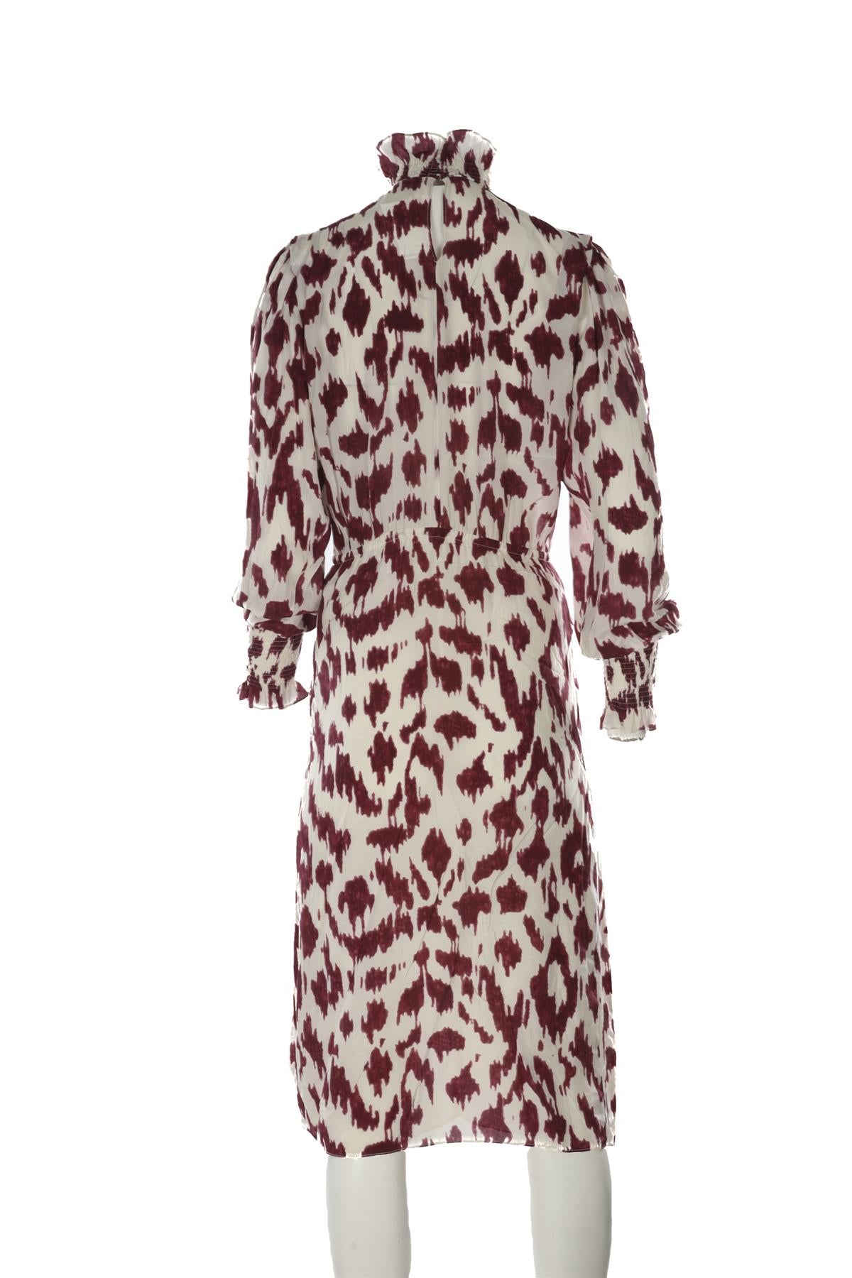 ISABEL MARANT ETOILE BURGUNDY SILK MAXI DRESS FR 34 UK 6