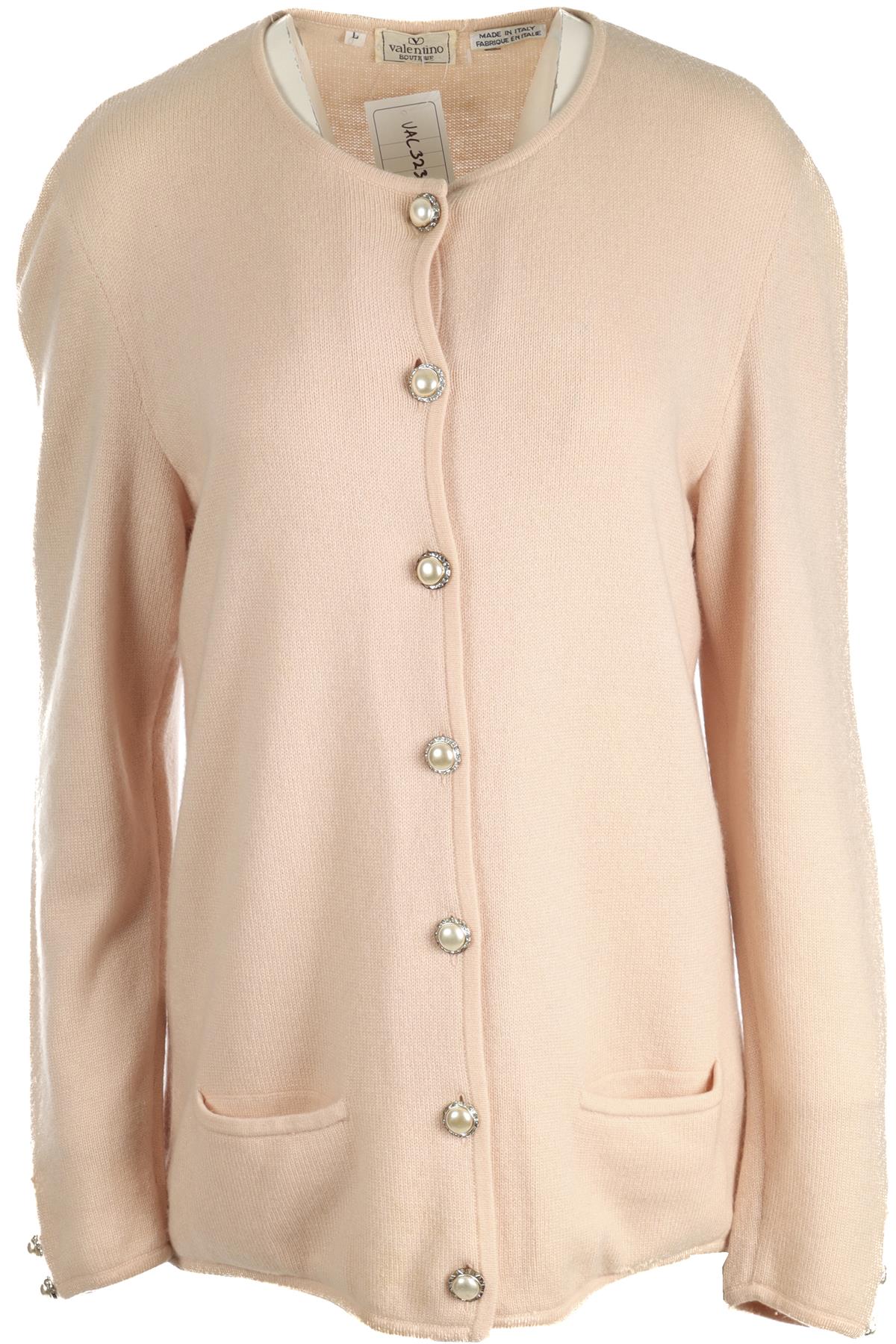 VALENTINO PINK VINTAGE CASHMERE CARDIGAN LARGE