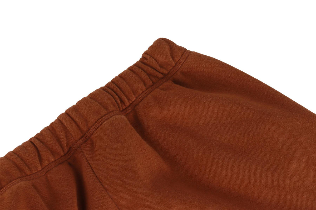 SKIMS BROWN COTTON TRACK PANTS XXSMALL