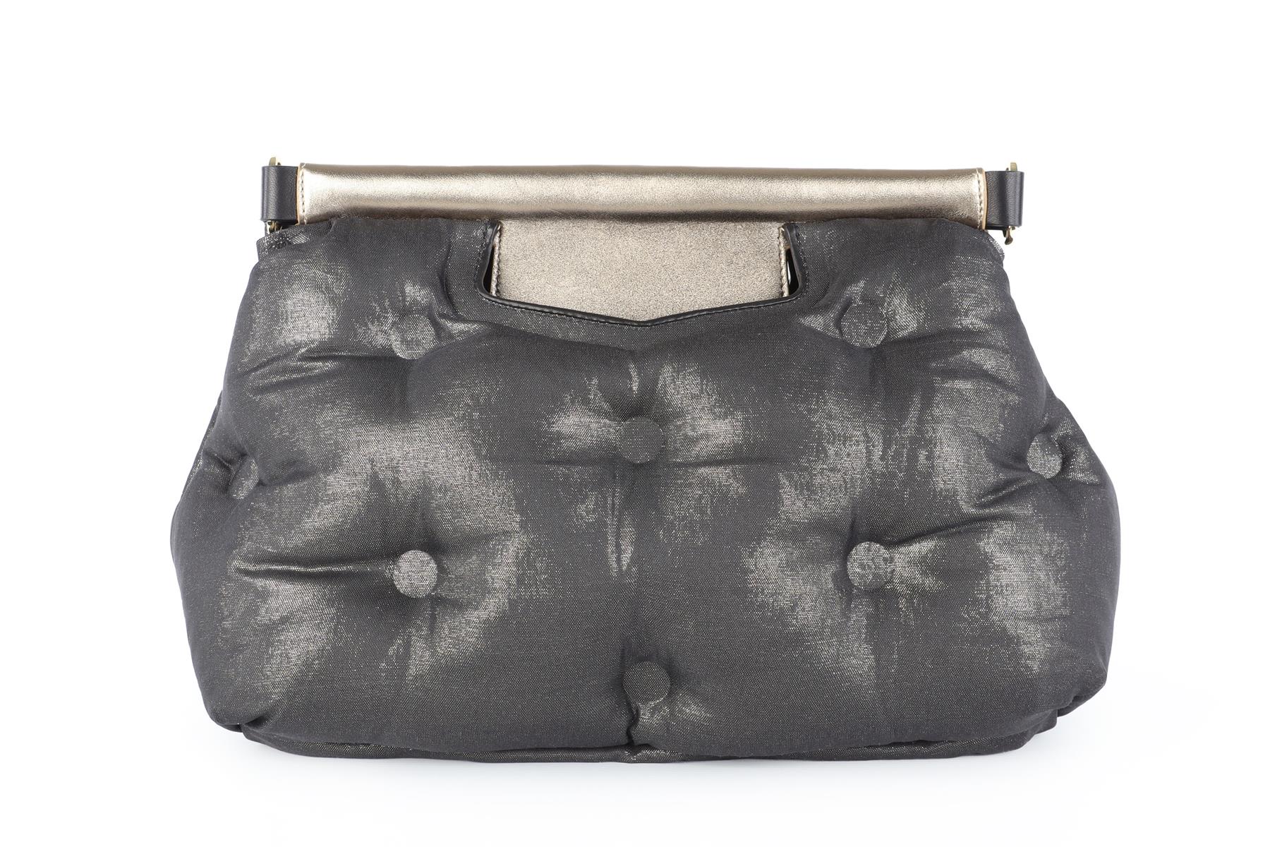 MAISON MARGIELA NAVY GLAM SLAM FABRIC CLUTCH