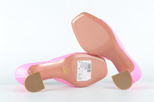 AMINA MUADDI PINK LEATHER MULES EU 38 UK 5 US 8