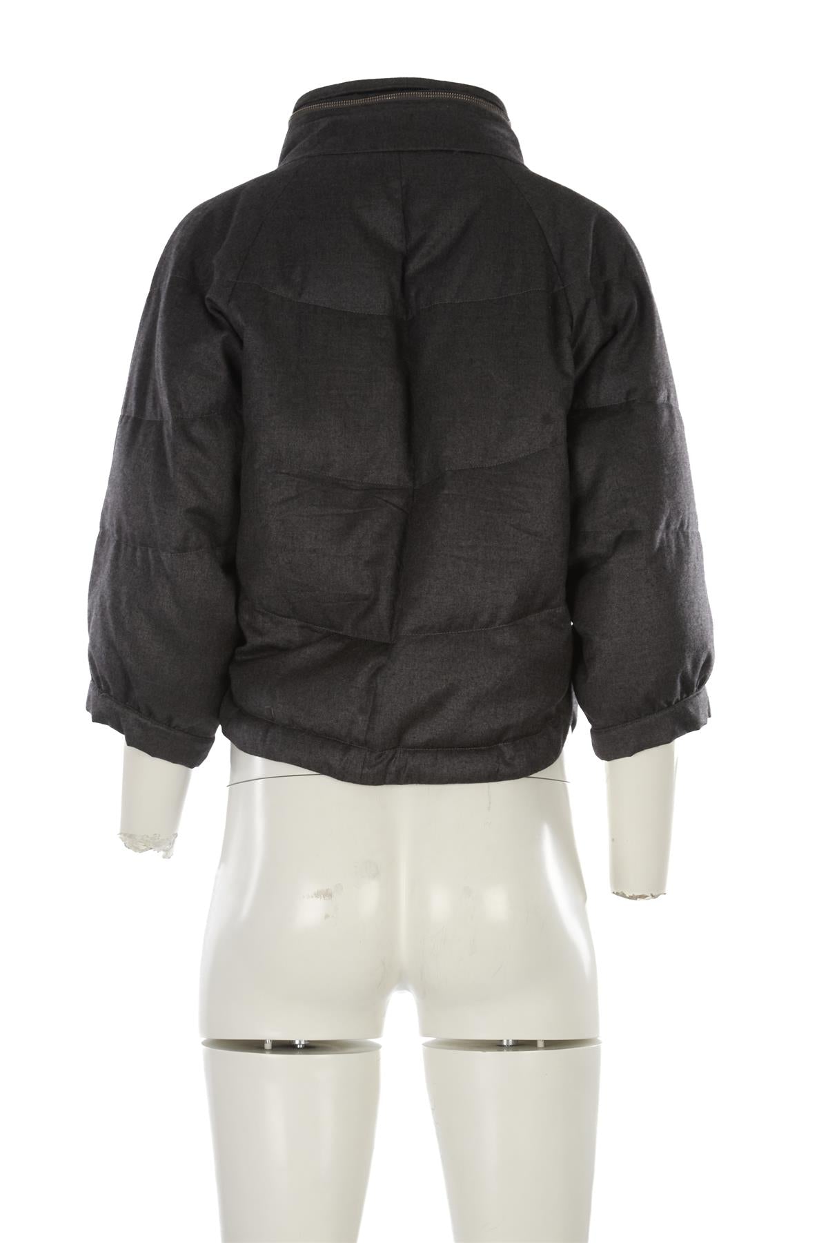 BRUNELLO CUCINELLI GREY PADDED DOWN JACKET IT 40 UK 8