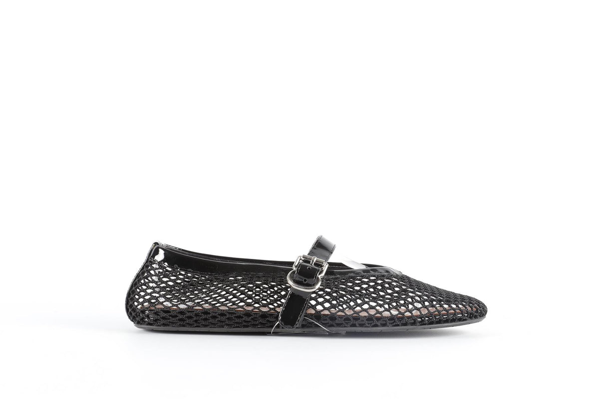 ALAÏA BLACK MESH BALLET FLATS EU 38 UK 5 US 8
