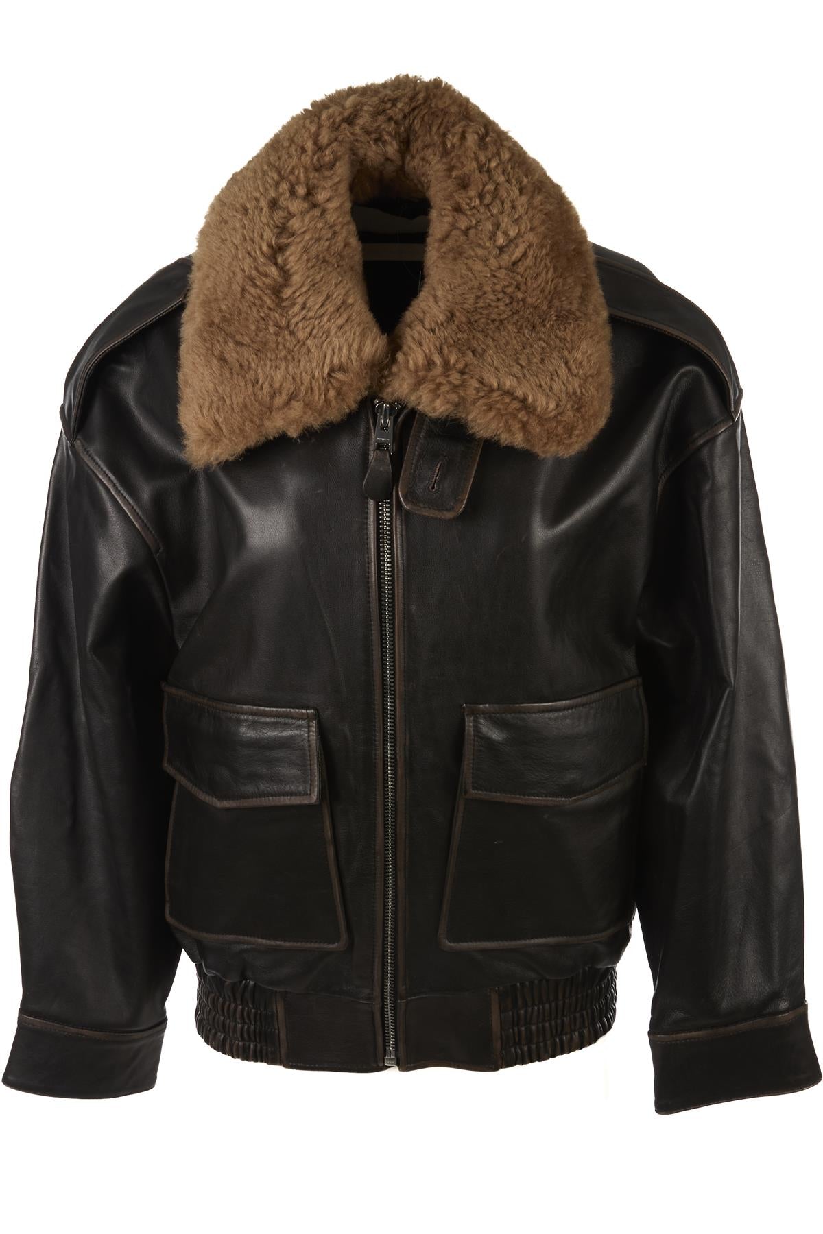 CITIZENS OF HUMANITY BROWN SANTIAGO LEATHER JACKET SMALL