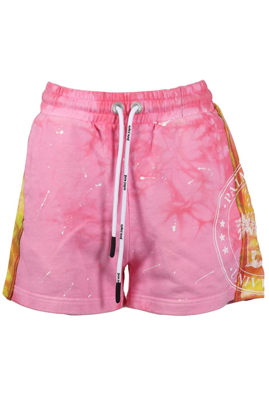 PALM ANGELS TIE DYED COTTON SHORTS SMALL