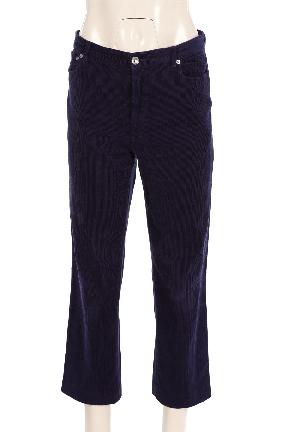 A.P.C JEAN NAVY CORDUROY STRAIGHT LEG PANTS W28 UK 10