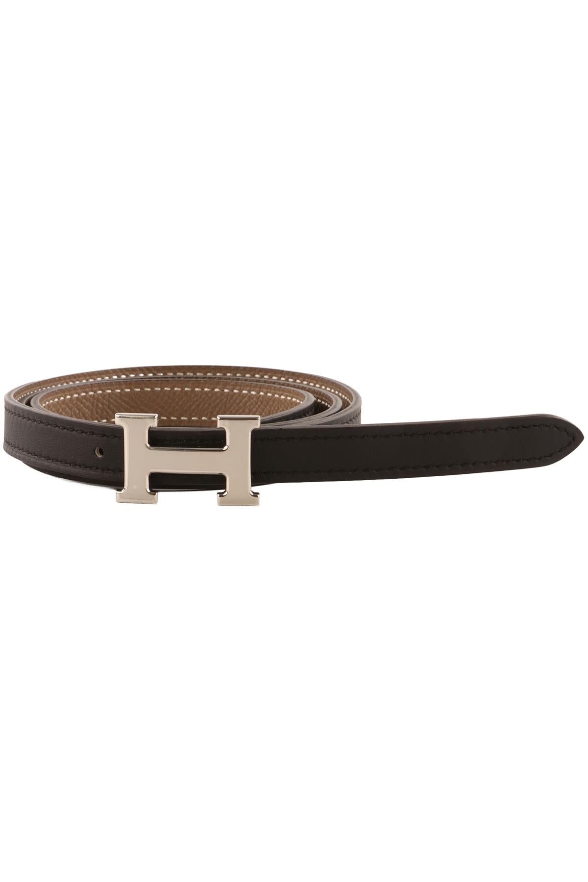 HERMÈS BLACK 2024 13 MM LEATHER WAIST BELT 75 CM
