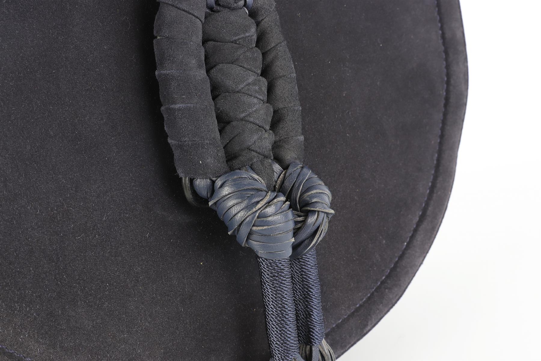 ALTUZARRA NAVY GHIANDA SUEDE SHOULDER BAG