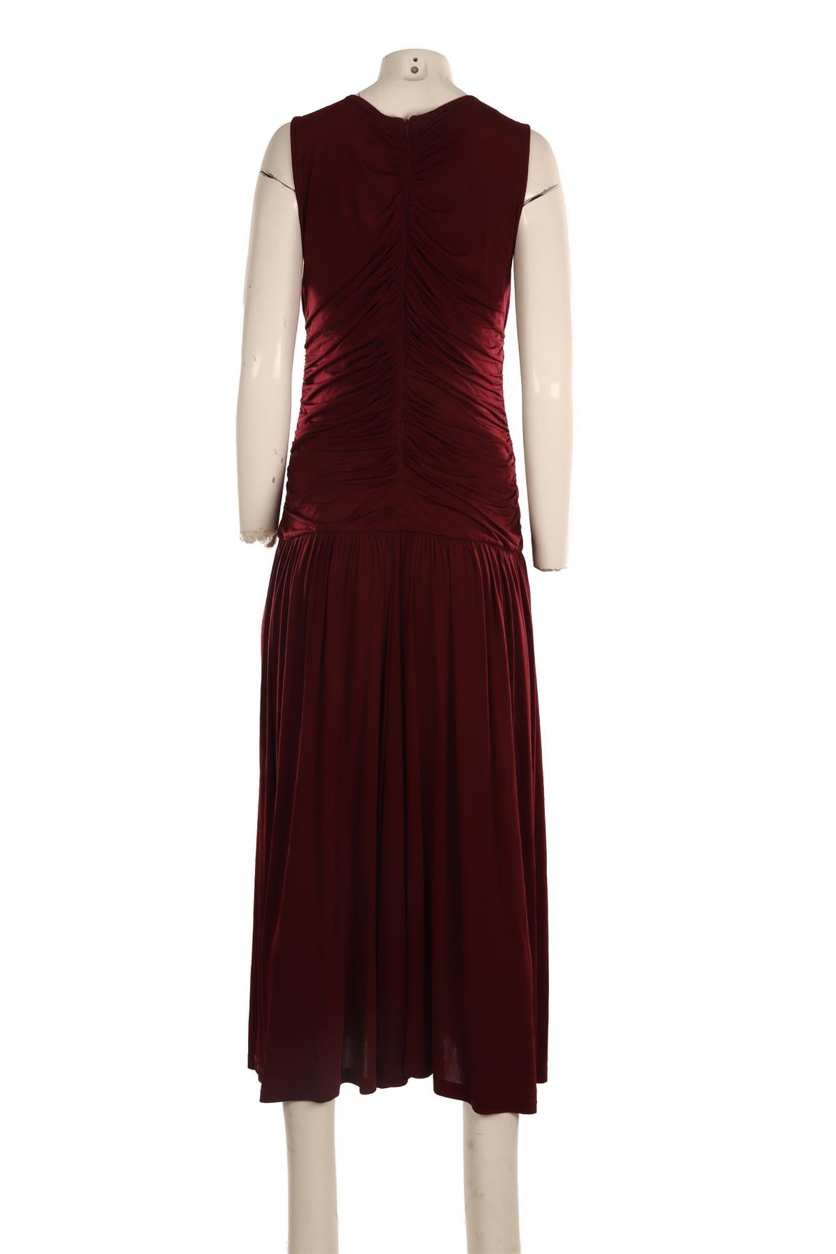 ULLA JOHNSON BURGUNDY JERSEY MAXI DRESS MEDIUM