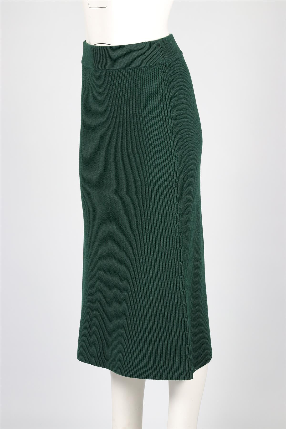 SEZANE GREEN WOOL SKIRT MEDIUM