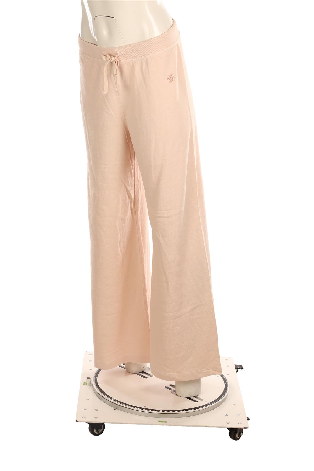 ETERNE PINK COTTON WIDE LEG PANTS SMALL