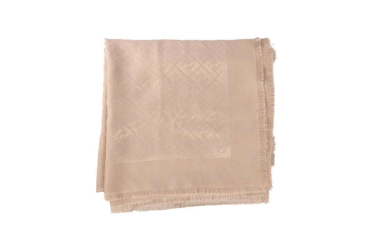 FENDI PINK FF SILK SCARF ONE SIZE