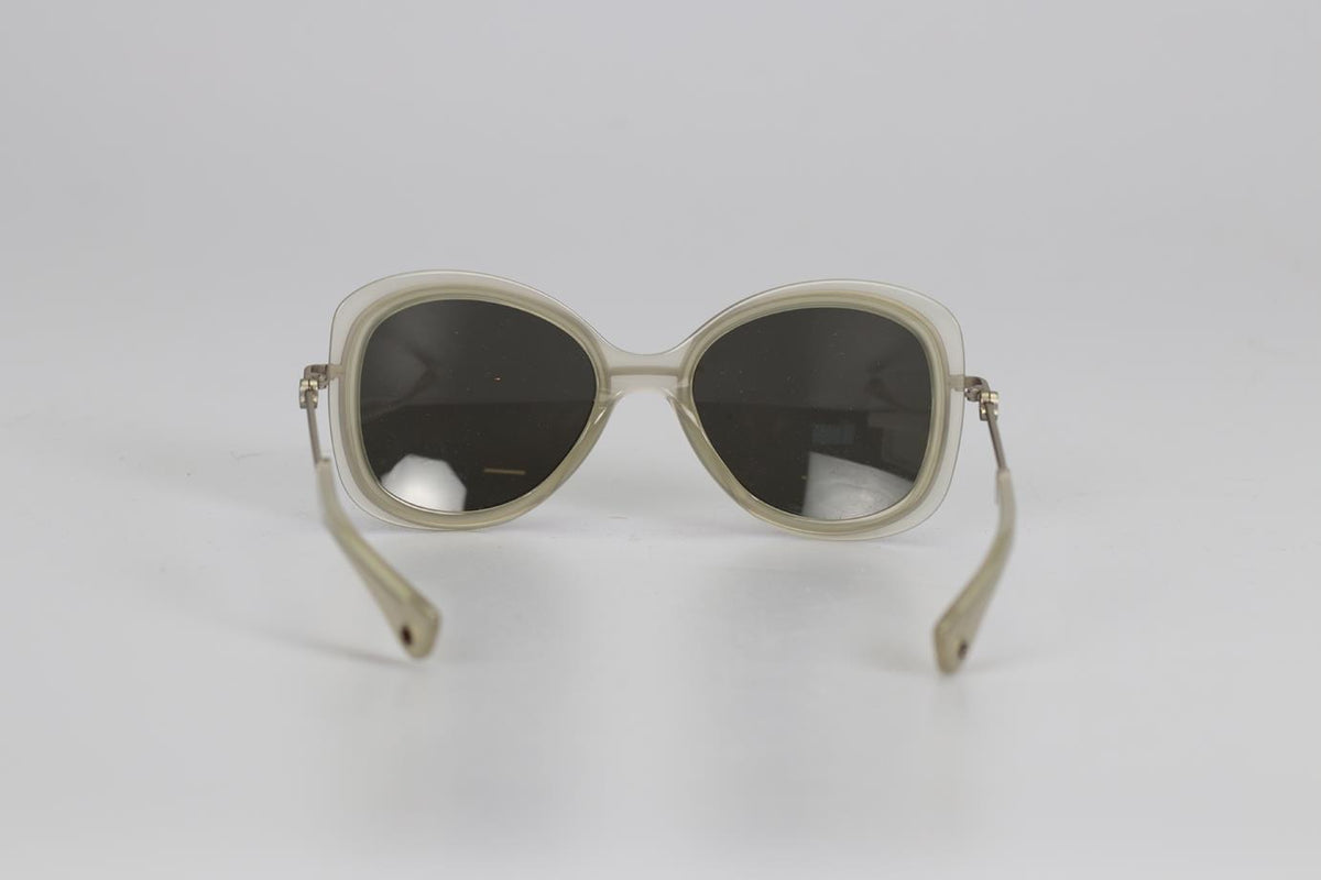 MONCLER SQUARE FRAME METAL SUNGLASSES
