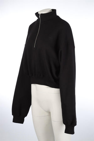 ETERNE BLACK COTTON SWEATSHIRT LARGE