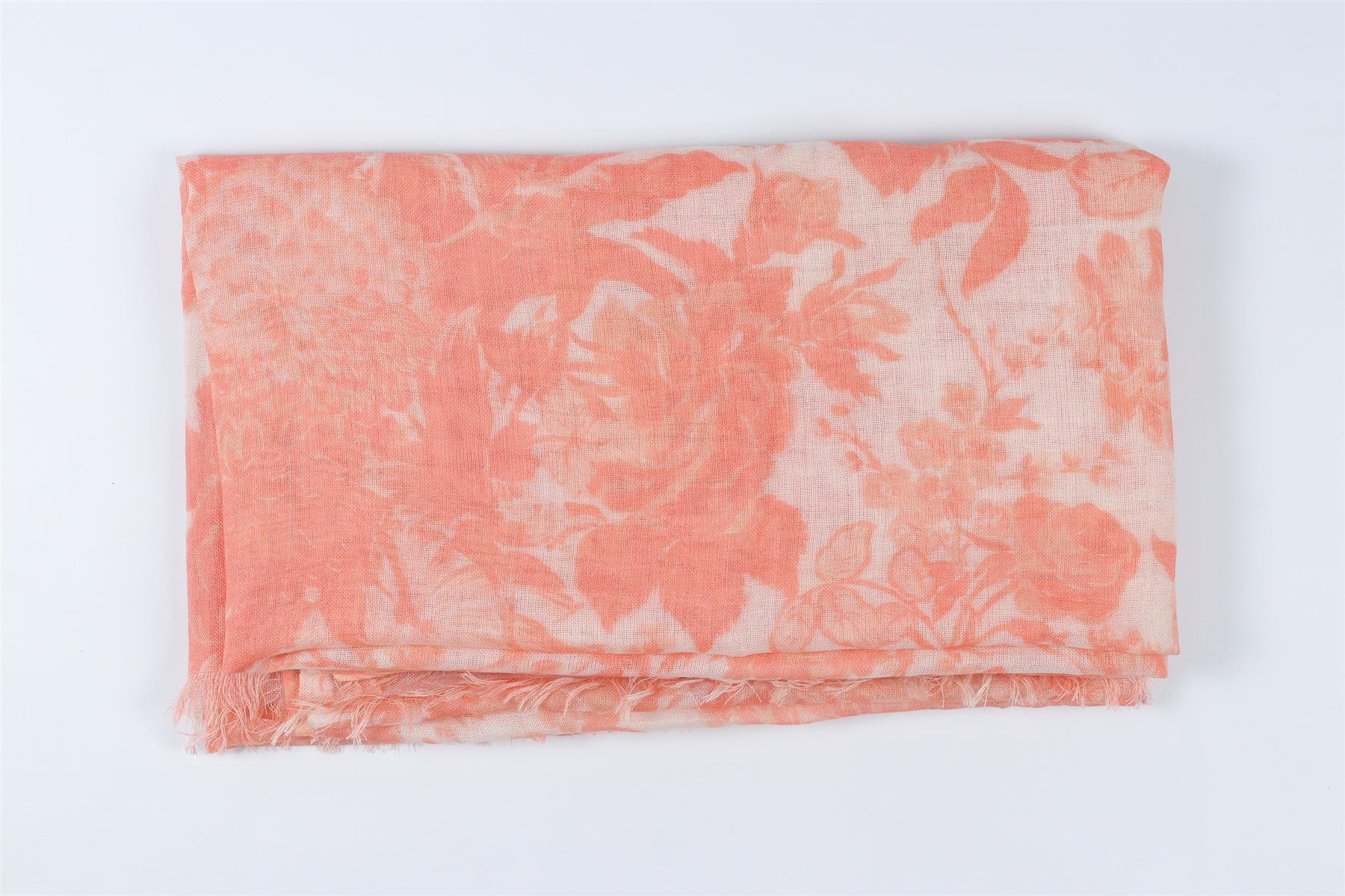 STELLA MCCARTNEY PEACH SILK SCARF