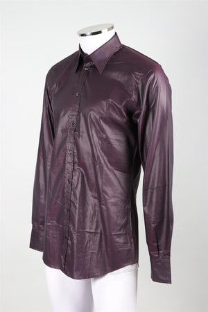 DOLCE & GABBANA MAROON MEN'S COTTON SHIRT UK/US COLLAR 15 3/4 UK/US CHEST 40