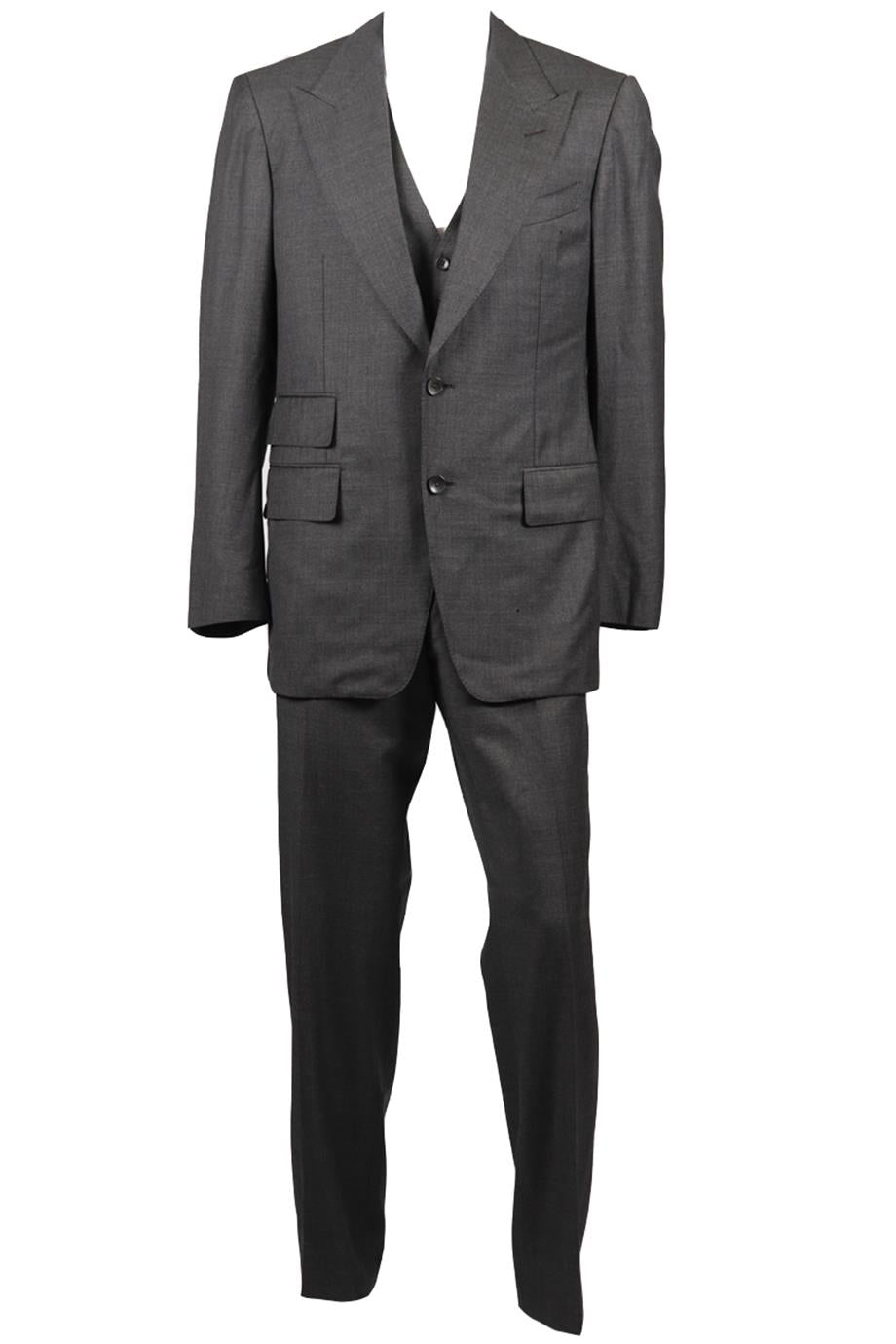 TOM FORD MEN'S WOOL THREE PIECE SUIT IT 50 UK/US CHEST 40