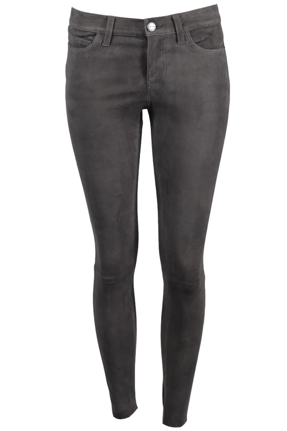 CURRENT/ELLIOTT SUEDE SKINNY PANTS W27 UK 8-10