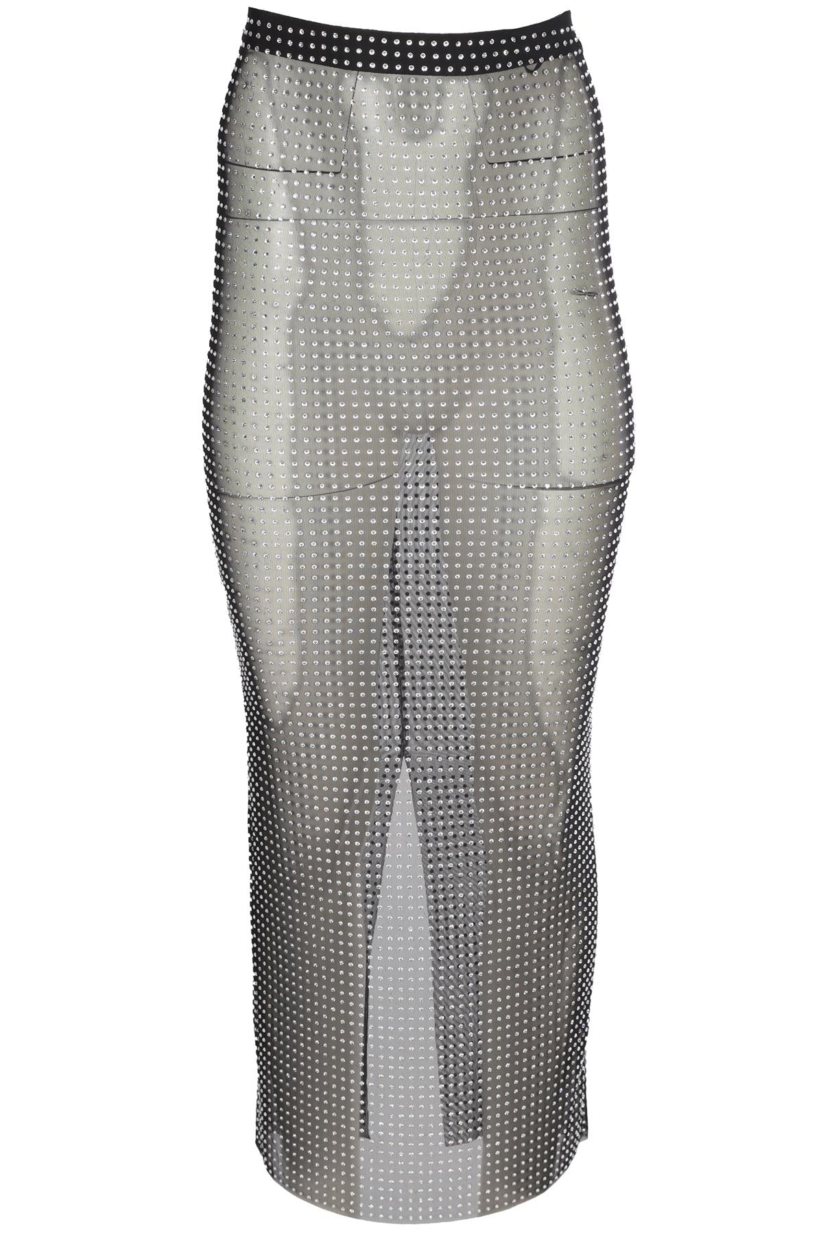 GIUSEPPE DI MORABITO BLACK MESH MIDI SKIRT IT 38 UK 6