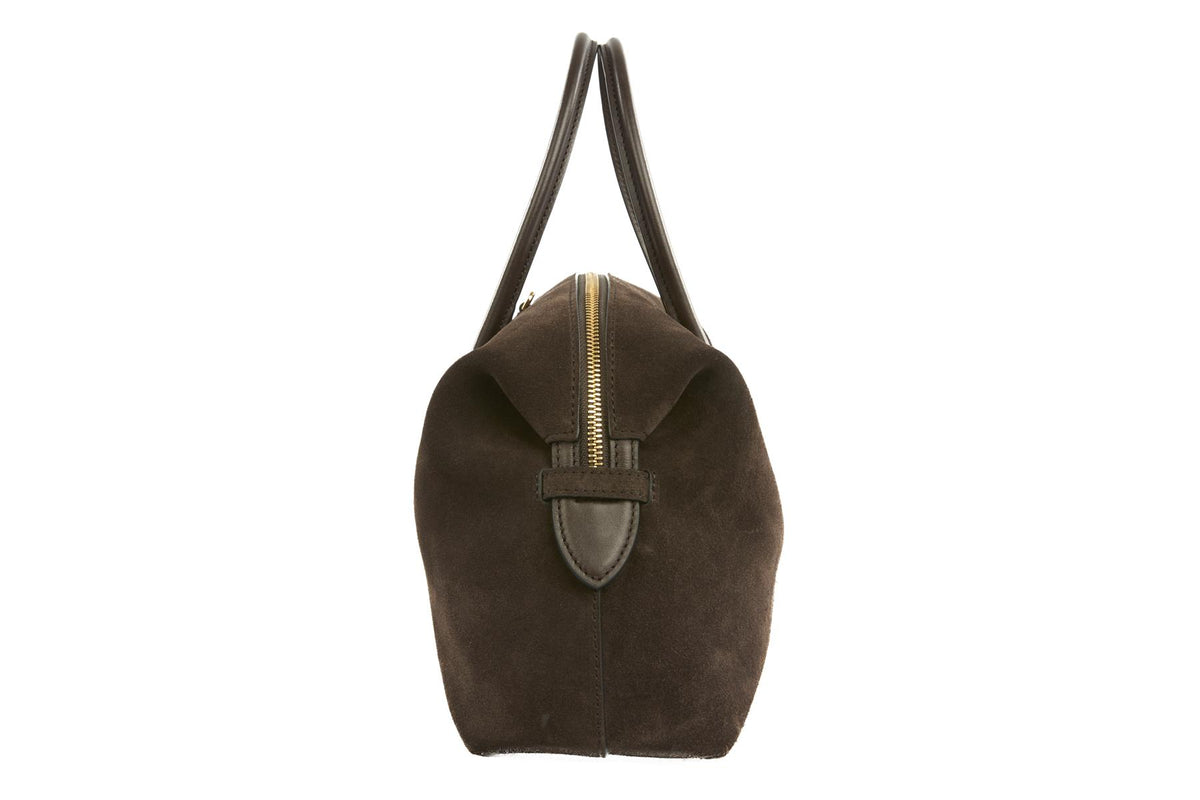 DEMELLIER BROWN THE STOCKHOLM MEDIUM SUEDE TOTE BAG
